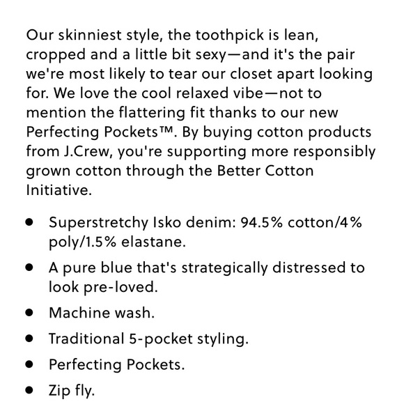 J. Crew toothpick jeans - Picture 4 of 4